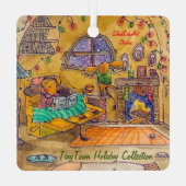 TinyTown "クリスマス前の夜" メタルオーナメント (裏面)