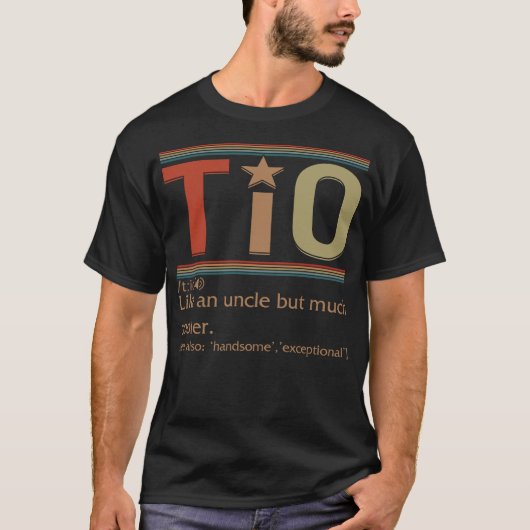Tio Noun Shirt、Tio Definition Tee、スペインのUncle Tシャツ (正面)