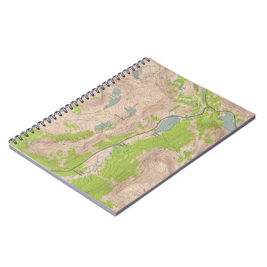 Tiogaのパス、カリフォルニア地形図 ノートブック (左側)