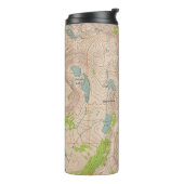 Tioga Pass,カリフォルニア州地形図 タンブラー (回転左)