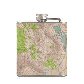 Tioga Pass,カリフォルニア州地形図 フラスク (裏面)