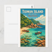 Tioman Island, Malaysia, in a vibrant tropical ポストカード (正面/裏面)