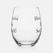 Tip Jar Funny ステムなしワイングラス (左)