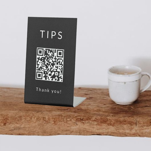 Tip Jar QRコードペデスタルシンボルや象徴 台座サイン