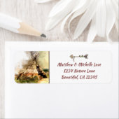 Tipiとハート矢印Boho Teepeeアドレス ラベル (インサイチュ)