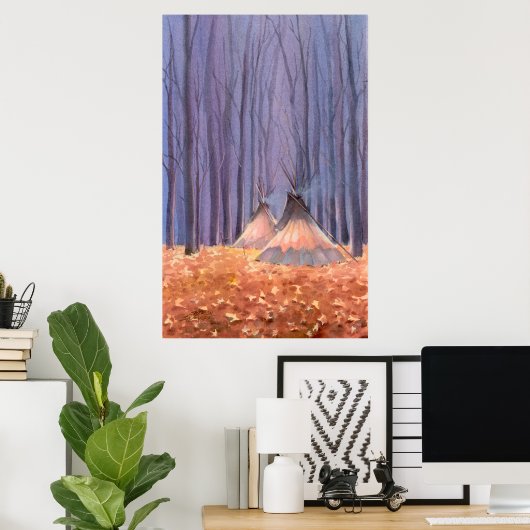 TIPI葉BY SHARON SHARPE ポスター (ホームオフィス)