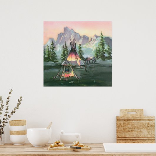 TIPI FIRES by SHARON SHARPE ポスター (キッチン)