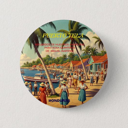  tipo chapa PUERTO DE TELA 缶バッジ (正面)