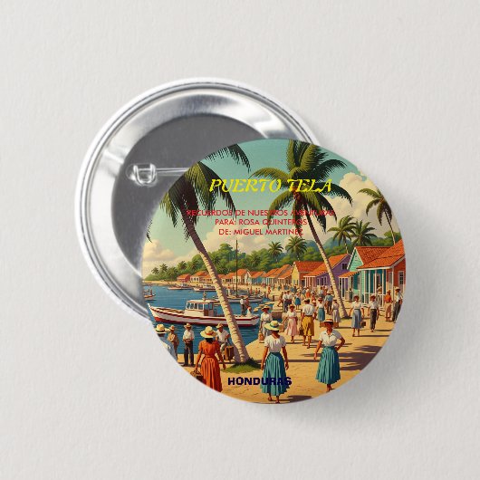  tipo chapa PUERTO DE TELA 缶バッジ (正面&裏面)