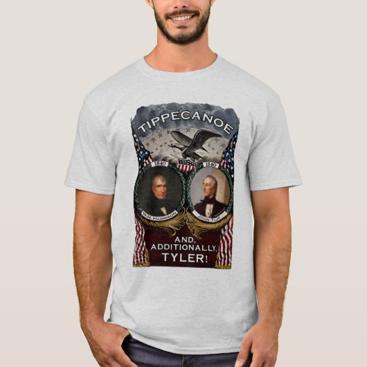 Tippecanoeの1840年の選挙の人の軽いワイシャツ Tシャツ (正面)