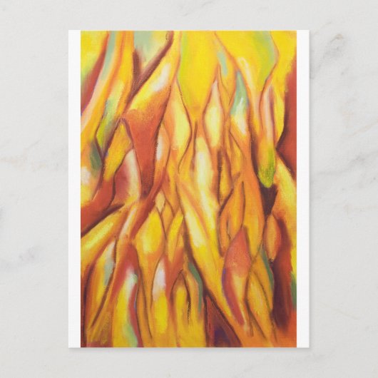 Tipped Flames (抽象芸術表現主義) ポストカード (正面)