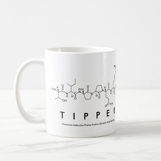 Tipperペプチド名mag コーヒーマグカップ (左)
