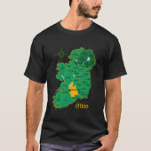 Tipperary Ireland County Map Eire Irish Travel Tシャツ (正面)