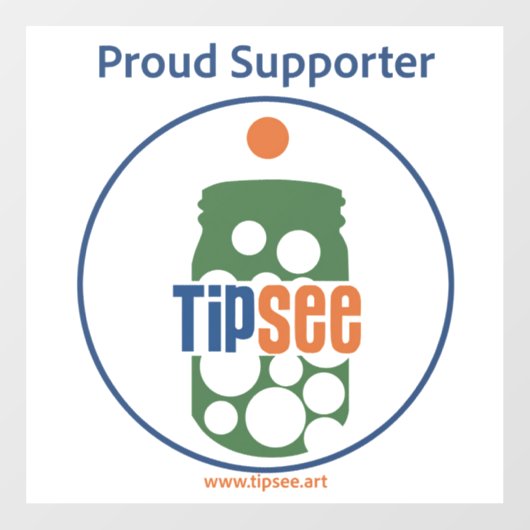 TipSee Supporter Window Decal ウィンドウサイン (シート)