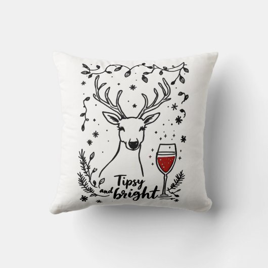 Tipsy and Bright Deer  クッション (裏面)