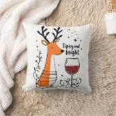 Tipsy and Bright Reindeer  クッション (ブランケット)