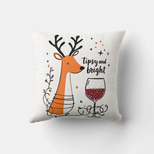 Tipsy and Bright Reindeer  クッション (裏面)