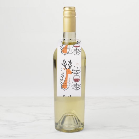 Tipsy and Bright Reindeer ボトルネックタグ (ボトル)