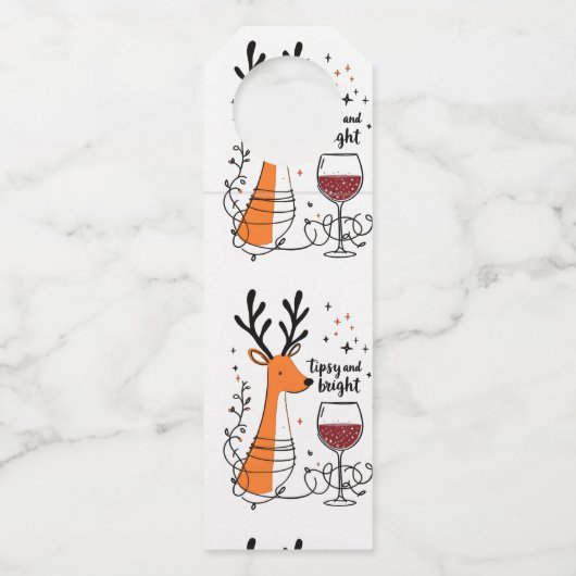Tipsy and Bright Reindeer  ボトルネックタグ (裏面)