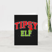 Tipsy Elf Christmas Family Matching Group Xmas  カード (正面)