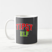 Tipsy Elf Christmas Family Matching Group Xmas  コーヒーマグカップ (左)