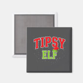 Tipsy Elf Christmas Family Matching Group Xmas  マグネット (正面/裏面)