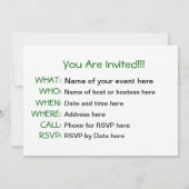 Tiptonの場所のCadesの入江の片持梁納屋 招待状 (裏面)