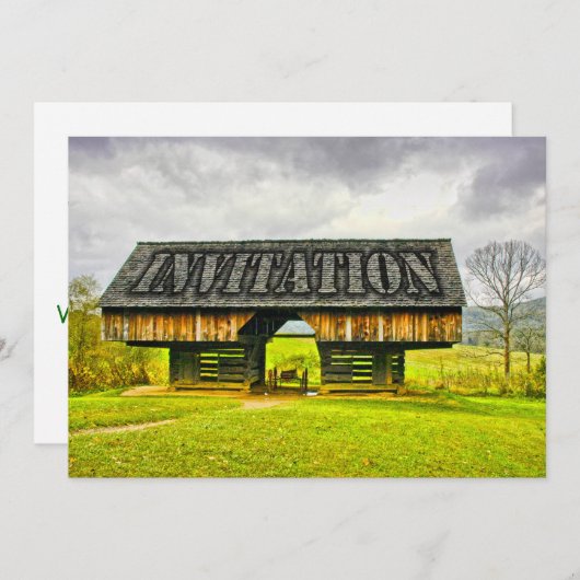 Tiptonの場所のCadesの入江の片持梁納屋 招待状 (正面/裏面)