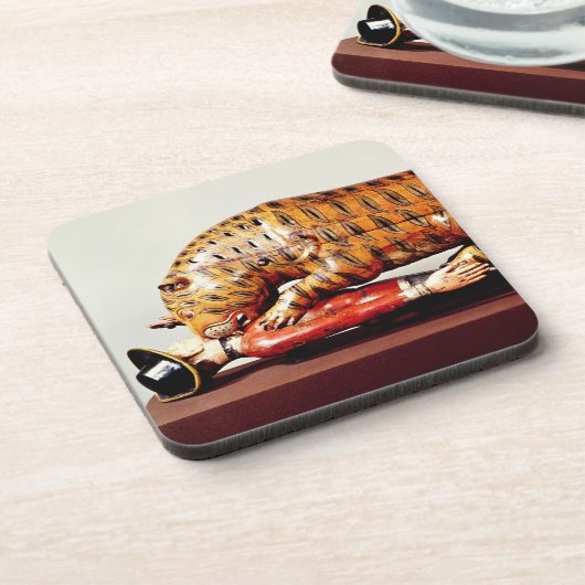 Tipuのトラ、c.1790 (木) コースター (左側)