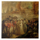 Tipu Sahib (1749-の2人の息子の降伏 タイル (正面)