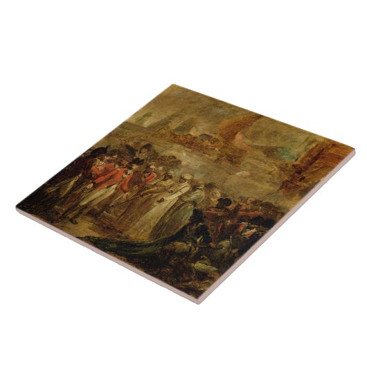 Tipu Sahib (1749-の2人の息子の降伏 タイル (側面)