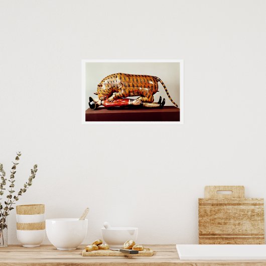 Tipu's Tiger, c.1790 (木) ポスター (キッチン)