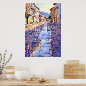 Tirana Old Street Art Print ポスター (キッチン)