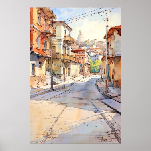Tirana Street Bohemian Art Poster ポスター (正面)
