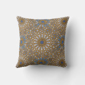 Tirazutのスカイブルーおよび金ゴールド クッション (裏面)