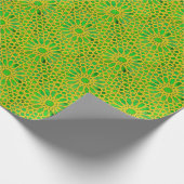 Tirazutの黄色および緑 ラッピングペーパー (角)