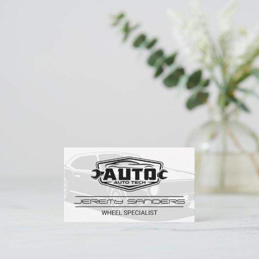 Tire and Wheel Service | Auto Tech 名刺 (スタンド正面)