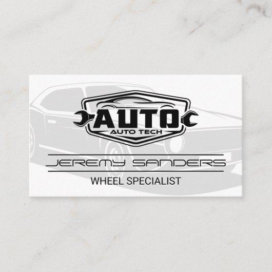 Tire and Wheel Service | Auto Tech 名刺 (正面)