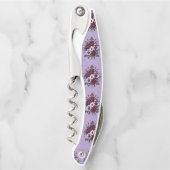 Tire-bouchon de Sommelier - Motif Floral Violet ソムリエナイフ (正面)