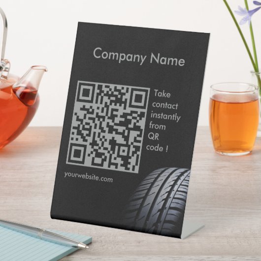 Tire mounting and balancing business card 台座サイン (インサイチュ)