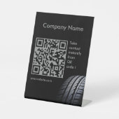 Tire mounting and balancing business card 台座サイン (正面)