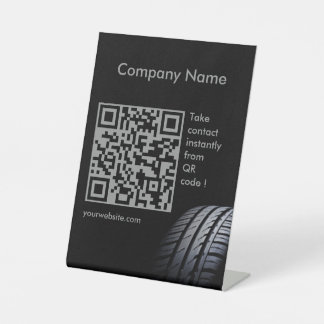 Tire mounting and balancing business card 台座サイン