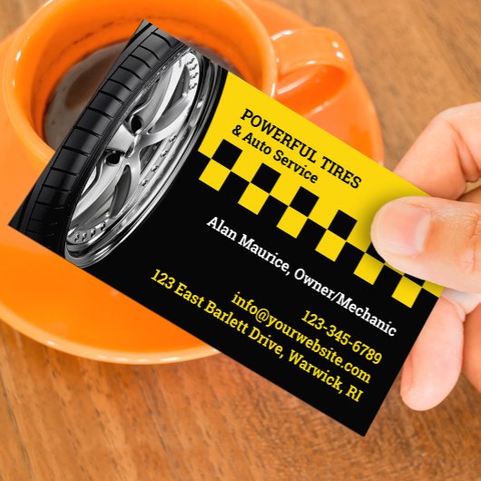 Tire Service Business Card Template 名刺