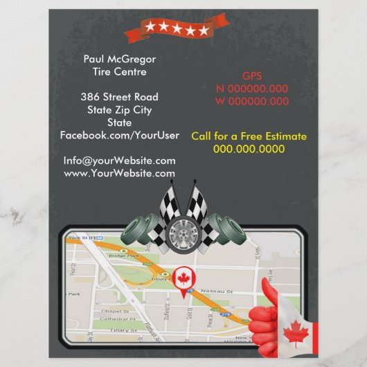 Tire Services Flyer チラシ (裏面)