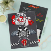 Tire Services Flyer チラシ (正面&裏面)