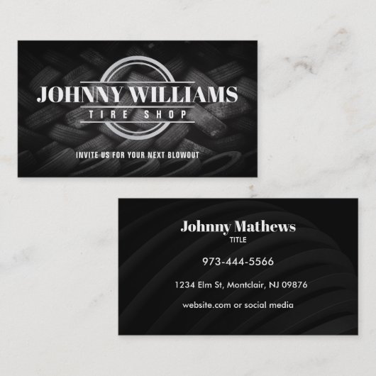 Tire Shop Slogans名刺 名刺 (正面/裏面)