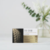 Tire Storeサービス |自動車部品金ゴールド 名刺 (スタンド正面)