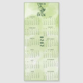 TIRED As DUCK 2026 Green Duck Calendar (正面)