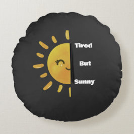 Tired but Sunny ☀️ | Funny Summer Burnout  ラウンドクッション