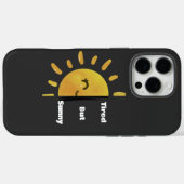 Tired but Sunny ☀️ | Funny Summer Burnout Case-Mate iPhoneケース (裏面 (横))